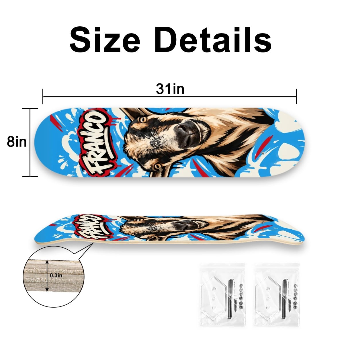 Goat Skateboard Deck Art